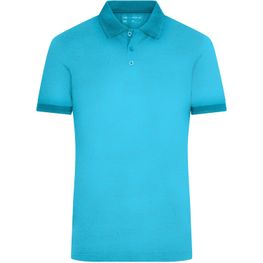 Men's Heather Polo - Melange Polo mit modischen Details
