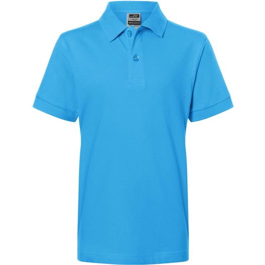 blaues poloshirt mit weißem kragen Classic Polo Junior - Hochwertiges Polohemd mit Armbündchen (Bild 1)