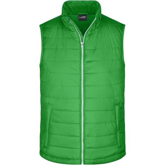 eine grüne weste mit einem reißverschlusskragen Men's Padded Vest - Leichte, wattierte Steppweste (Bild 1)