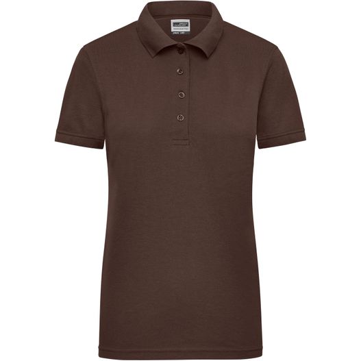 ein braunes poloshirt mit kragen Ladies' Workwear Polo - Pflegeleichtes und strapazierfähiges Polo (Bild 1)