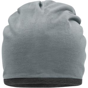 Fleece Beanie - Lässige Mütze mit Fleece-Kontrastabschluss