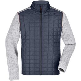 Men's Knitted Hybrid Jacket - Strickfleecejacke im stylischen Materialmix