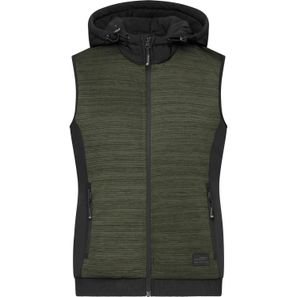 Ladies' Padded Hybrid Vest - Wattierte Strickfleece Weste im attraktiven Materialmix