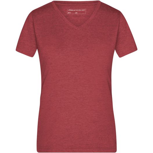Ladies' Heather T-Shirt - Modisches T-Shirt mit V-Ausschnitt (Bild 1)
