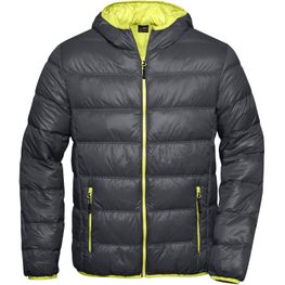 Men's Down Jacket - Ultraleichte Daunenjacke mit Kapuze in sportlichem Style