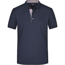 Men's Plain Polo - Polo mit Button-Down Kragen