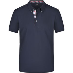 Men's Plain Polo - Polo mit Button-Down Kragen