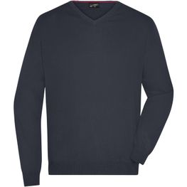 Men's V-Neck Pullover - Klassischer Baumwoll-Pullover