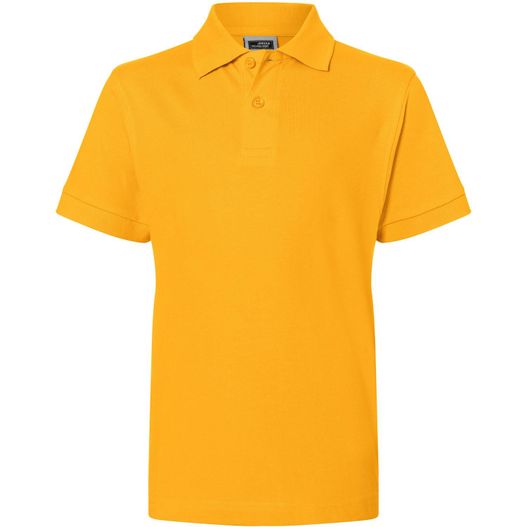 ein gelbes schulpullover Classic Polo Junior - Hochwertiges Polohemd mit Armbündchen (Bild 1)