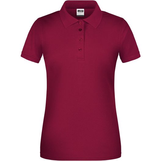 ein damen-maroon poloshirt Ladies' BIO Workwear Polo - Pflegeleichtes und strapazierfähiges Polo (Bild 1)