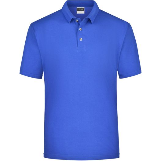ein blaues poloshirt auf weißem hintergrund Polo-Piqué Medium - Klassisches Polohemd für Freizeit und Sport (Bild 1)