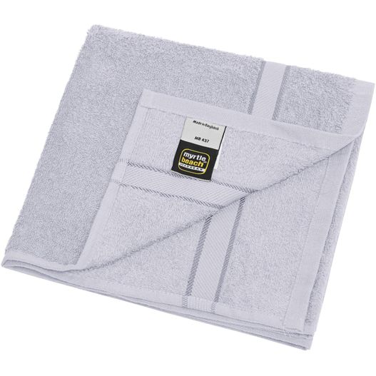 ein weißes handtuch auf einem weißen handtuch gefaltet Hand Towel - Handtuch im dezenten Design (Bild 1)