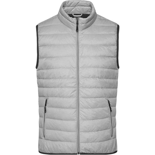 eine weiße weste mit einem reißverschlusskragen Men's Down Vest - Leichte Daunenweste im klassischen Design (Bild 1)