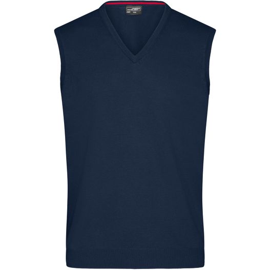 Men's V-Neck Pullunder - Klassischer Baumwoll-Pullunder (Bild 1)