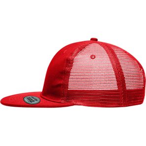 6 Panel Flat Peak Cap - 6 Panel Mesh Cap mit flachem Schild