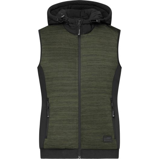 Ladies' Padded Hybrid Vest - Wattierte Strickfleece Weste im attraktiven Materialmix (Bild 1)