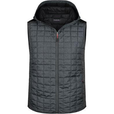 Men's Knitted Hybrid Vest - Weste im stylischen Materialmix