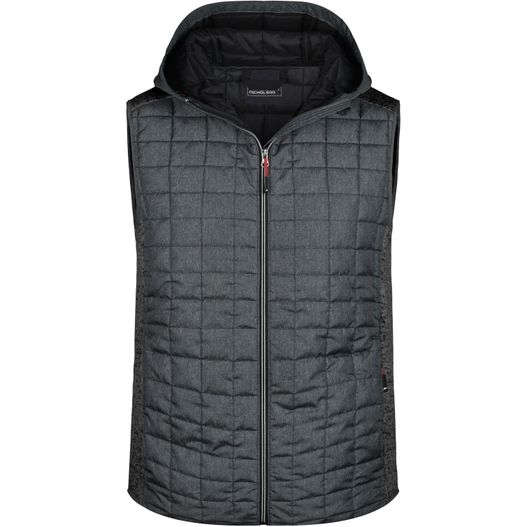Men's Knitted Hybrid Vest - Weste im stylischen Materialmix (Bild 1)