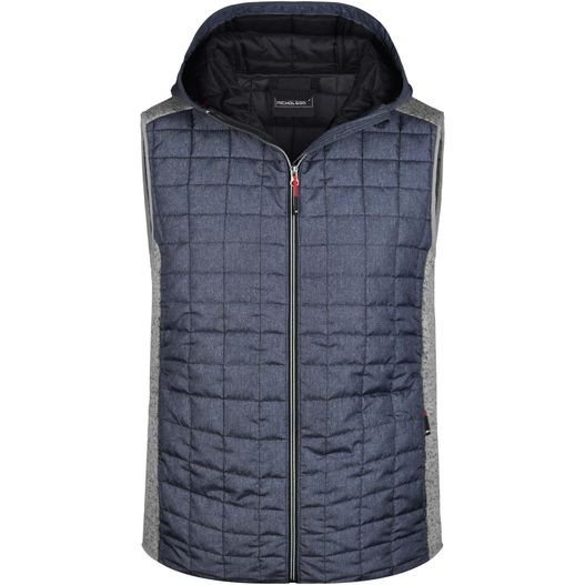 Men's Knitted Hybrid Vest - Weste im stylischen Materialmix (Bild 1)
