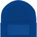 Knitted Beanie with Patch (10cm x 5cm) - Klassische Strickmütze mit Baumwoll-Patch