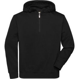 BIO Workwear-Half Zip Hoody - Sweatshirt mit Kapuze und Reißverschluss