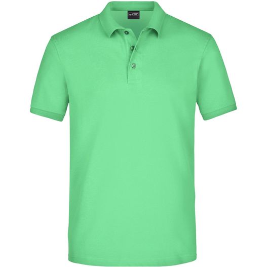ein grünes poloshirt auf weißem hintergrund Men's Elastic Polo Piqué - Klassisches Polo in elastischer Piqué-Qualität (Bild 1)