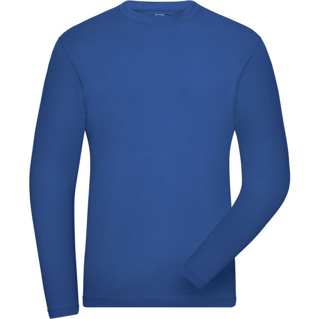 Men's BIO Stretch-Longsleeve Work - SOLID - - Langarm Shirt aus weichem Elastic-Single-Jersey