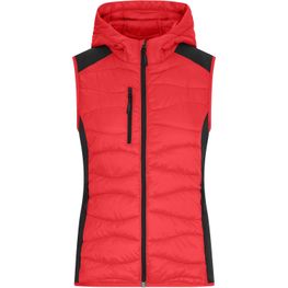 Ladies' Hybrid Vest - Sportliche Weste mit Kapuze im attraktiven Materialmix