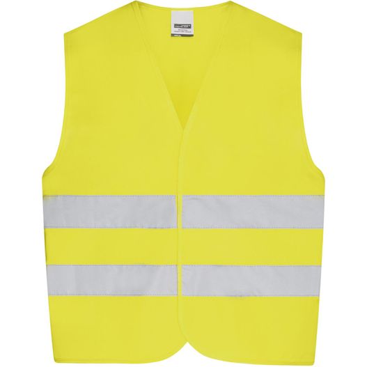 gelbe sicherheitsweste mit reflektierenden streifen Safety Vest Kids - Leicht zu bedruckende Sicherheitsweste in Einheitsgröße (Bild 1)