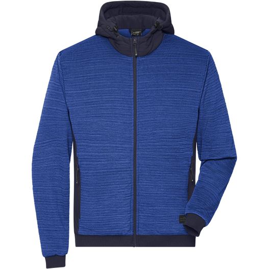Men's Padded Hybrid Jacket - Wattierte Strickfleece Jacke im attraktiven Materialmix (Bild 1)