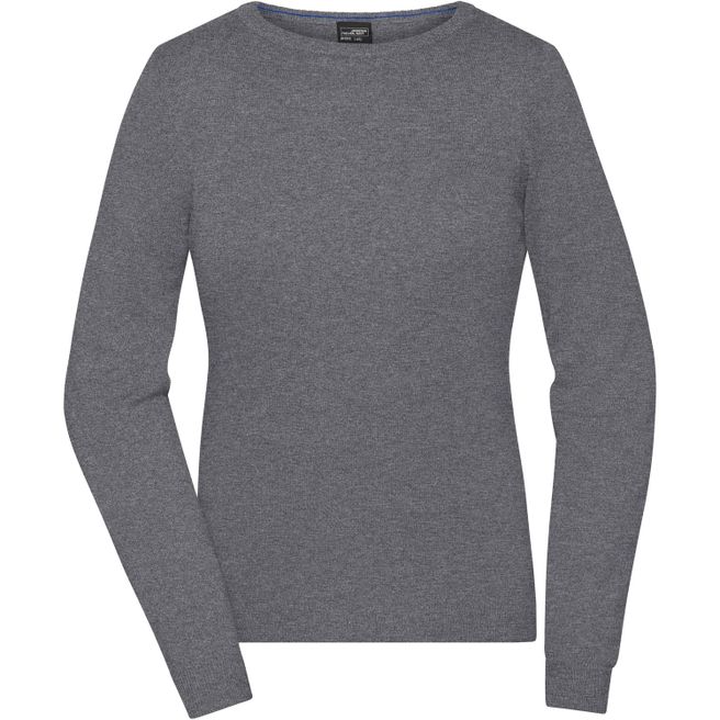 Ladies' Round-Neck Pullover - Klassischer Baumwoll-Pullover