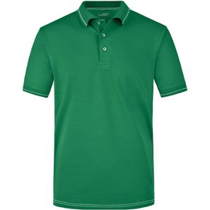 Men's Elastic Polo - Hochwertiges Poloshirt mit Kontraststreifen