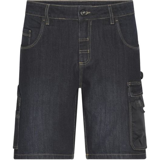 ein paar shorts mit taschen und einem gürtel Workwear Stretch-Bermuda-Jeans - Kurze Jeans-Hose mit vielen Details (Bild 1)