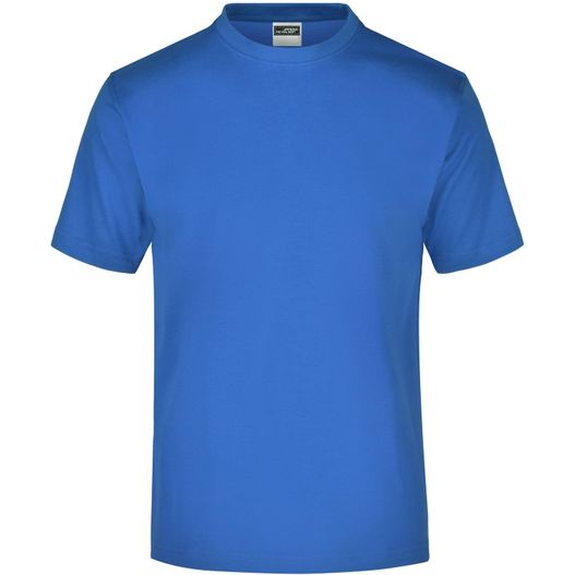 ein blaues t-shirt auf weißem hintergrund Round-T Medium (150g/m²) - Komfort-T-Shirt aus Single Jersey (Bild 1)