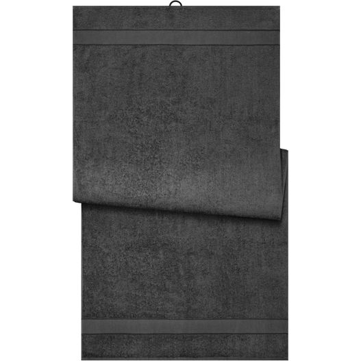 ein handtuch mit einem schwarzen rand an ihm Bath Sheet - Badetuch im modischen Design (Bild 1)