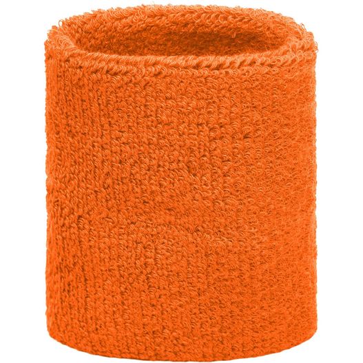 ein oranges schweißband auf weißem hintergrund Terry Wristband - Armschweißband aus weichem Frottee (Bild 1)