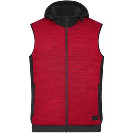 Men's Padded Hybrid Vest - Wattierte Strickfleece Weste im attraktiven Materialmix