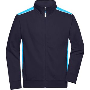 Men's Workwear Sweat Jacket - COLOR - - Sweatjacke mit Stehkragen und Kontrasteinsätzen