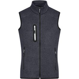 Ladies' Knitted Fleece Vest - Strickfleece Weste mit Stehkragen