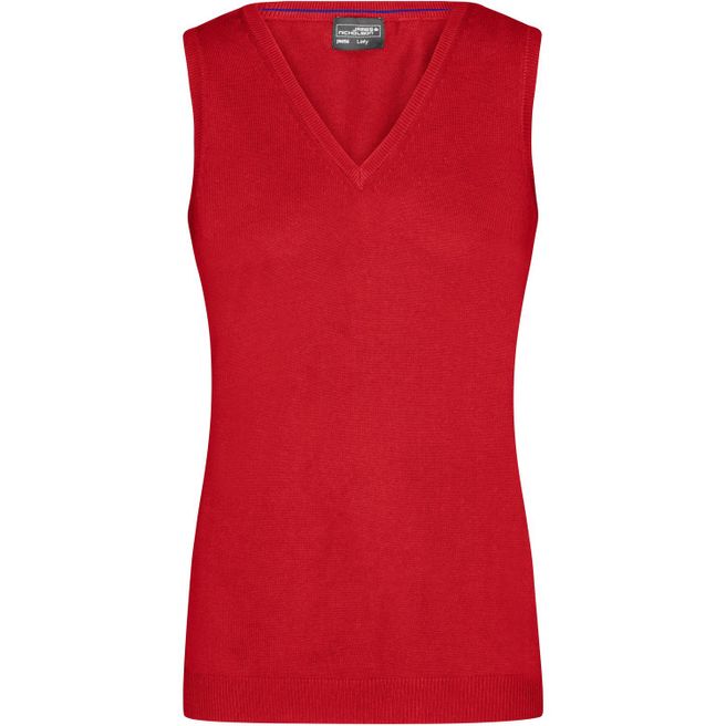 Ladies' V-Neck Pullunder - Klassischer Baumwoll-Pullunder