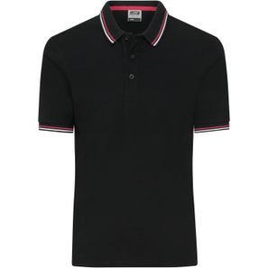 Men's Polo - Klassisches Polo mit Kontraststreifen an Kragen und Armbündchen in Piqué-Qualität