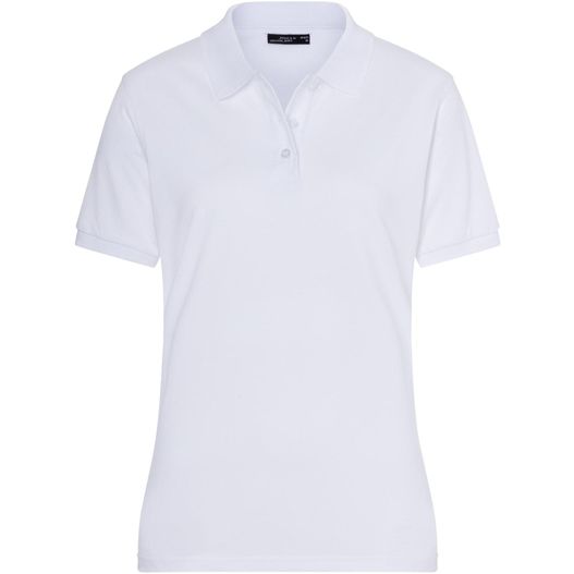 ein weißes poloshirt mit kragen Classic Polo Ladies - Hochwertiges Polohemd mit Armbündchen (Bild 1)