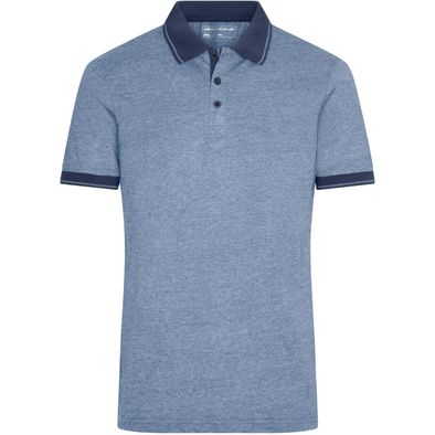 Produktabbildung Men's Heather Polo - Melange Polo mit modischen Details Men's Heather Polo - Melange Polo mit modischen Details