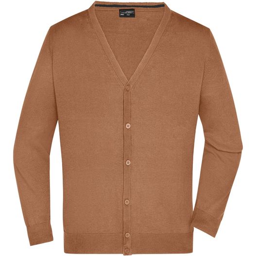 Men's V-Neck Cardigan - Klassische Baumwoll-Strickjacke (Bild 1)