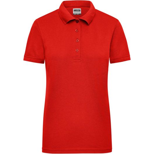 ein rotes poloshirt mit einem kragen und einem geknöpften kragen Ladies' Workwear Polo - Pflegeleichtes und strapazierfähiges Polo (Bild 1)