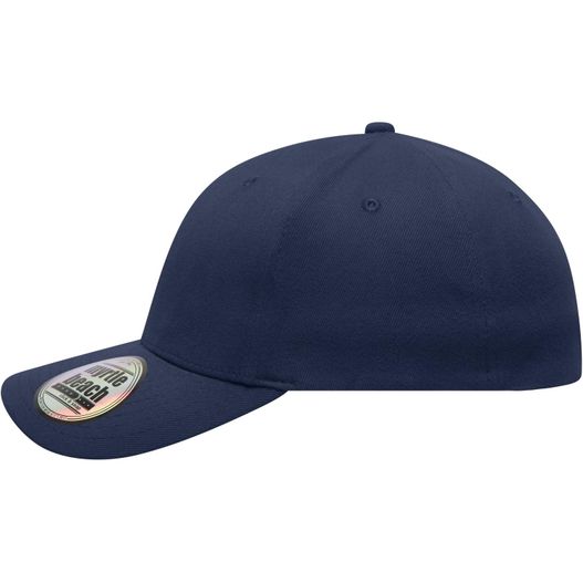 eine navy baseballkappe mit einem weißen visier 6 Panel Elastic Fit Baseball Cap - Trendiges 6 Panel Cap ohne Verschluss (Bild 1)