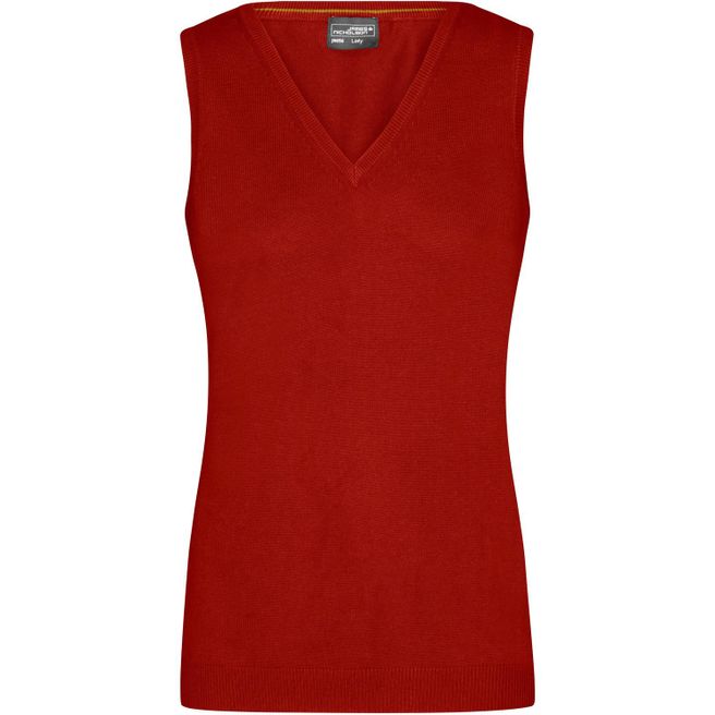 Ladies' V-Neck Pullunder - Klassischer Baumwoll-Pullunder