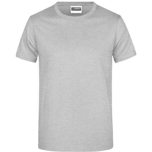 ein graues t-shirt mit einem weißen logo auf der brust Promo-T Man 150 - Klassisches T-Shirt (Bild 1)