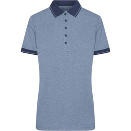 Ladies' Heather Polo - Melange Polo mit modischen Details