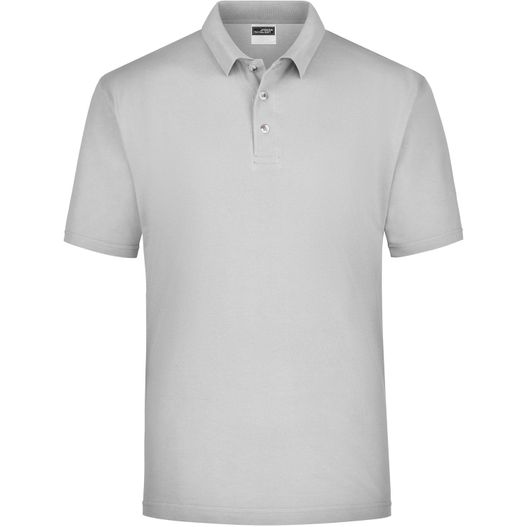ein weißes poloshirt mit kragen Polo-Piqué Medium - Klassisches Polohemd für Freizeit und Sport (Bild 1)